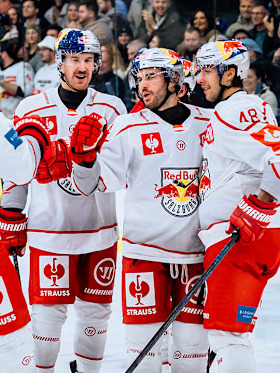 Red Bulls schießen sich mit Heimsieg gegen Berlin in die CHL-Playoffs Red Bulls schießen sich mit Heimsieg gegen Berlin in die CHL-Playoffs
